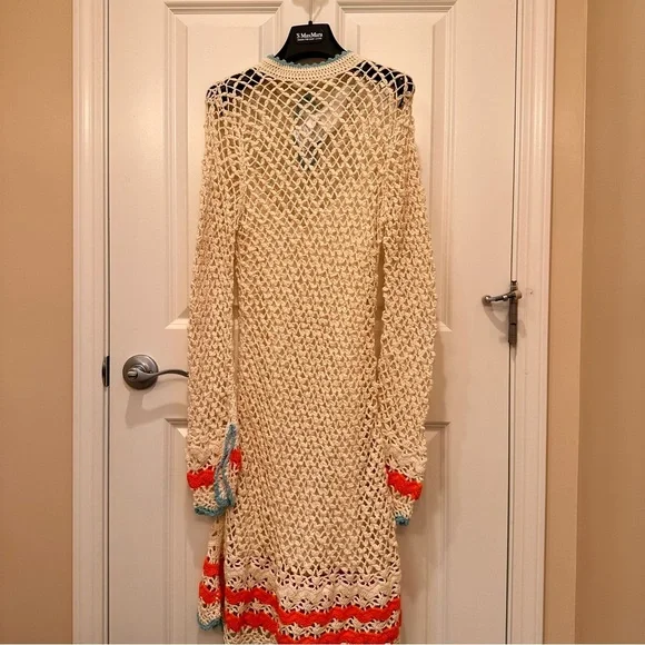 Sportmax by Max Mara Label-cut Multicolour Crochet Freccia Short Dress Size: S - Picture 5 of 14